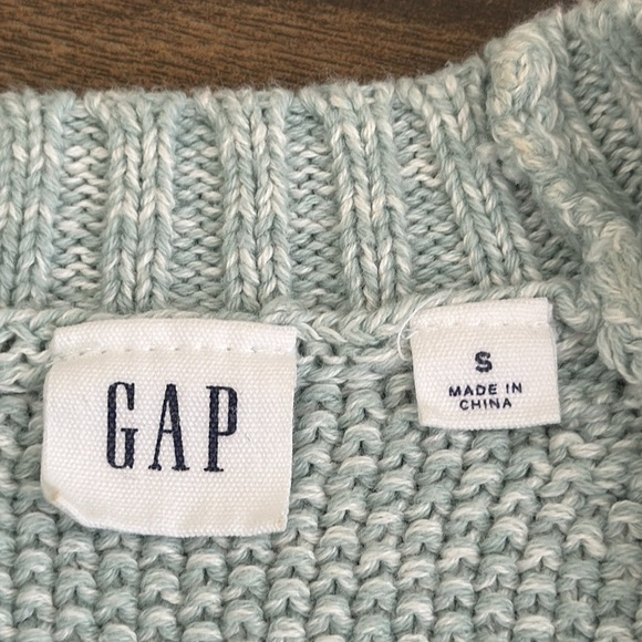 EUC GAP Cable-Knit Crewneck Sweater in Mint Green, S - Picture 8 of 11